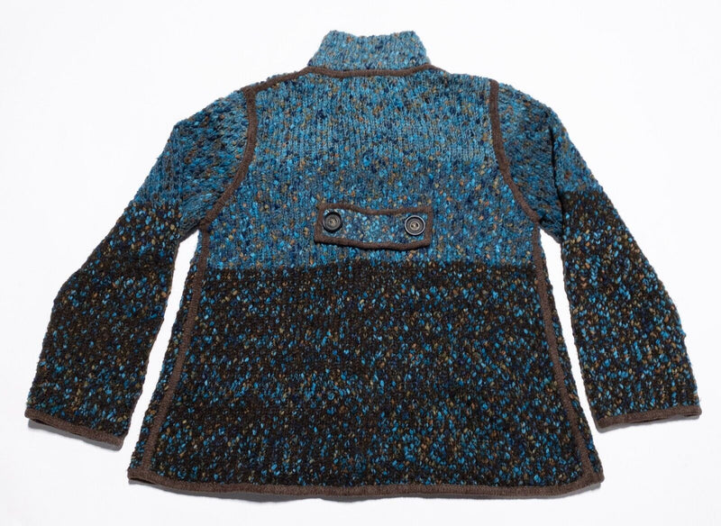 Curio Anthropology Cardigan Women's Fits Large Sweater Jacket Wool Knit Blue