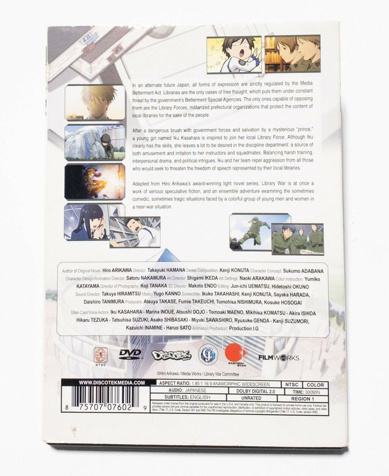 Library War Complete Series DVD with Slipcover