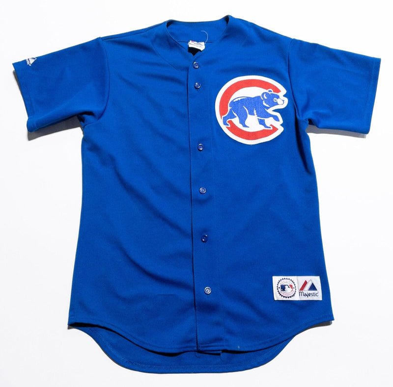 Chicago Cubs Jersey Men's Medium Majestic Blue Sewn Baseball MLB Made in USA