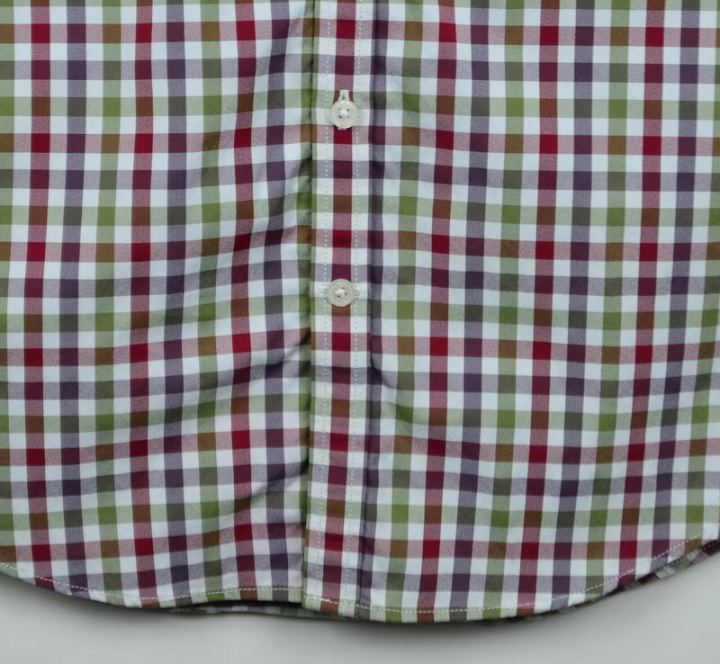 Bobby Jones Men's Sz Medium X-H2O Nylon Stretch Plaid Check Button-Down Shirt