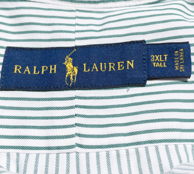 Polo Ralph Lauren Men's 3XLT Tall Shirt Long Sleeve Button-Down Green Striped