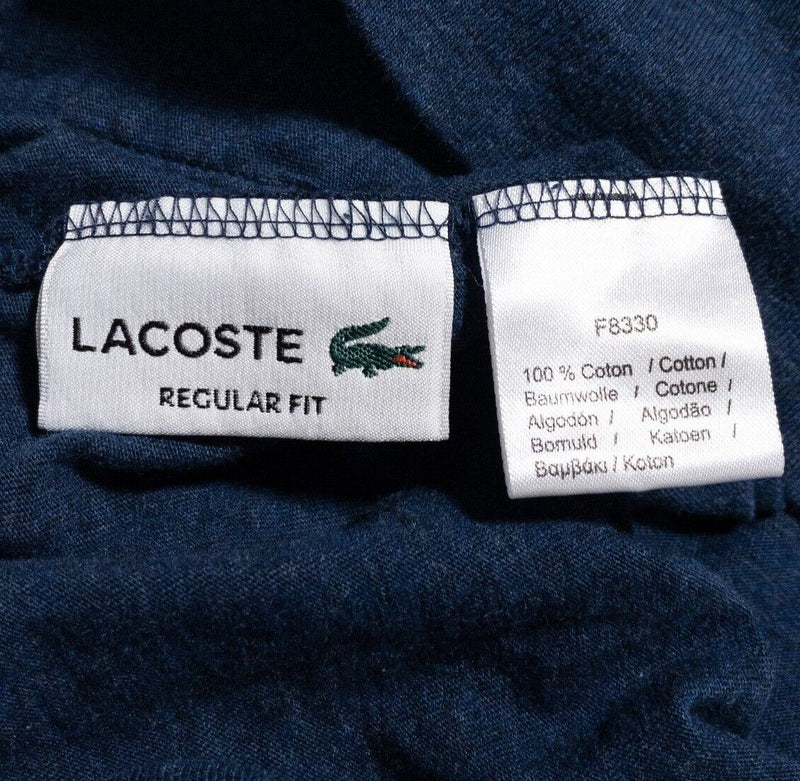 Lacoste Hoodie Men's Small FR 3 Pullover Sweatshirt Blue Lightweight Croc Gator