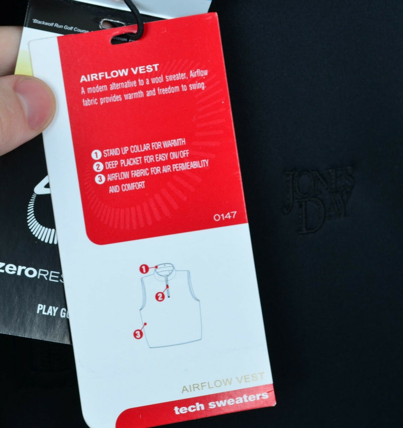Zero Restriction Tour Series Men's XL Airflow 1/4 Zip Performance Golf Vest