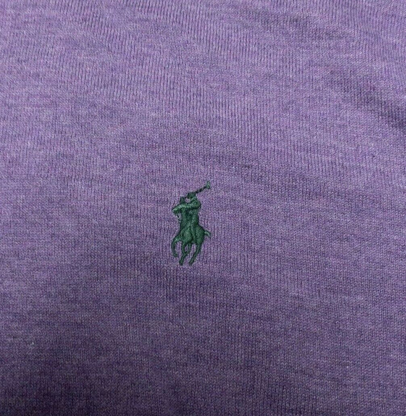 Polo Ralph Lauren Crewneck Sweater Purple Lightweight Pima Cotton Men's XL