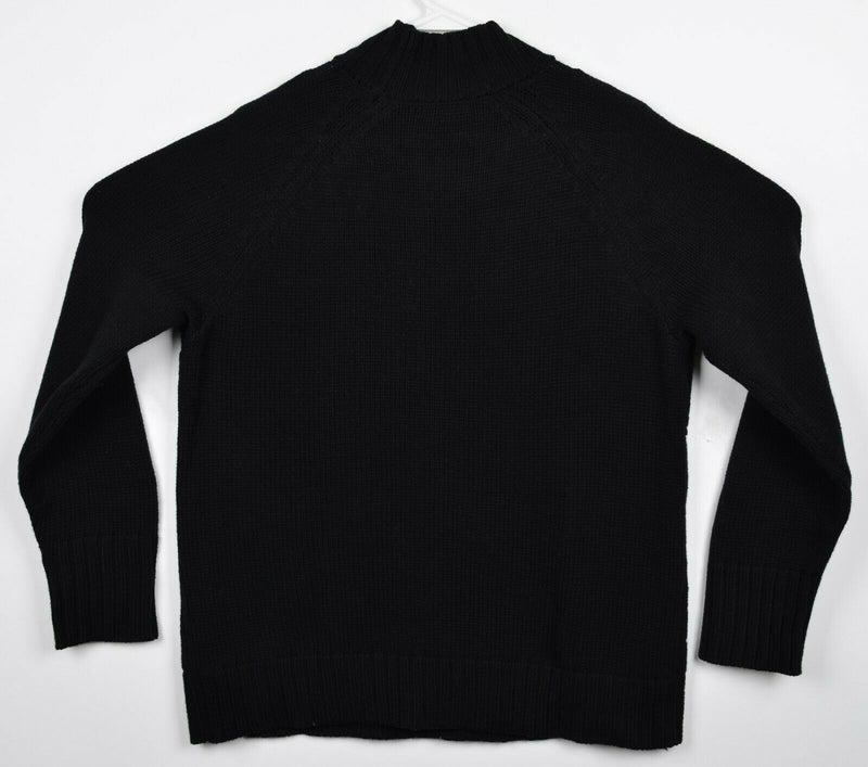 Chaps Men's Large Ski Knit Black White Turtleneck Holiday Pullover Sweater