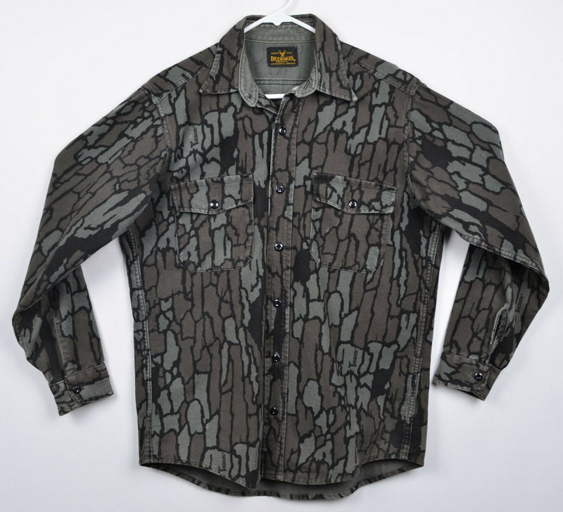 Vtg Melton Deerskin Men's Sz Small? Chamois Long Sleeve Camo Hunting Shirt