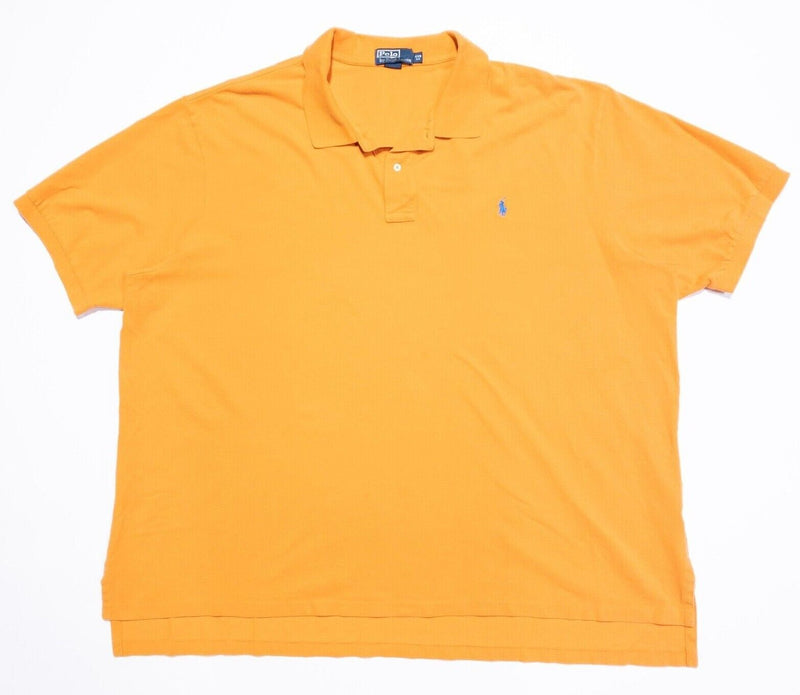 Polo Ralph Lauren 4XB Polo Shirt Men's Big & Tall Solid Orange Pony Short Sleeve