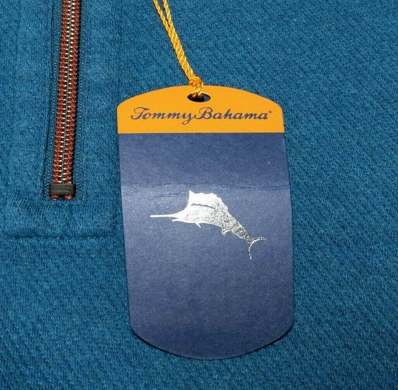 Tommy Bahama Reversible 1/4 Zip Sweatshirt Blue Maroon Men's LT (Large Tall)