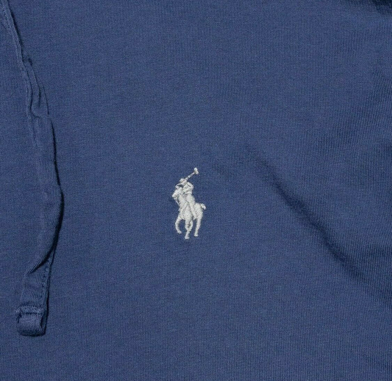 Polo Ralph Lauren Men's Large Blue Pony Lightweight Pullover T-Shirt Hoodie