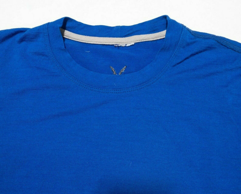 Ibex Men's Small Merino Base Layer Top Long Sleeve T-Shirt Blue Hiking Outdoor