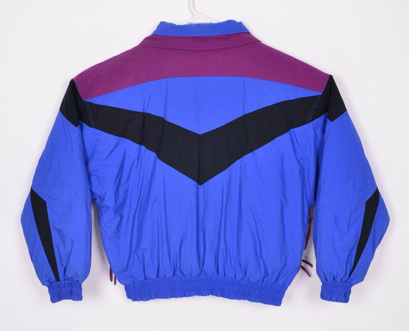 Vintage 90s Alpine Ski Men's Large Pullover Colorblock Blue Ski Anorak Jacket