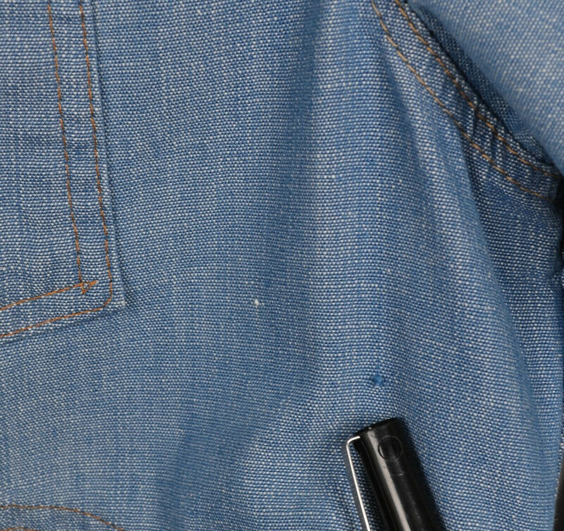 Vintage 70s Ranchcraft Men's Medium? Snap-Front JCP Blue Denim Shirt Jacket