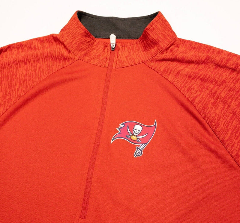 Tampa Bay Buccaneers 1/4 Zip Women's XL Majestic Activewear Jacket Red Pullover