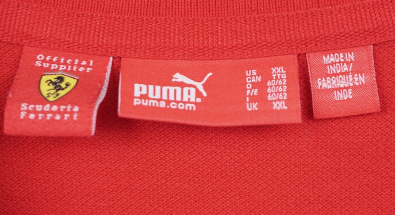 Puma Ferrari Men's Sz 2XL Racing Solid Red Patches Logo F1 Team Polo Shirt