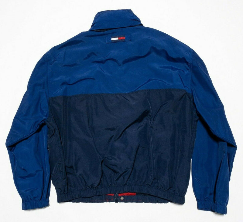 Tommy Hilfiger Spell Out Sleeve Vintage 90s Windbreaker Jacket Blue Men's Large