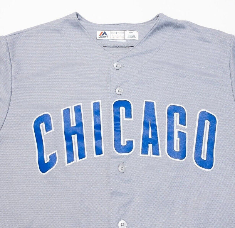 Chicago Cubs Jersey Men's Large Kris Bryant Majestic CoolBase Gray Away