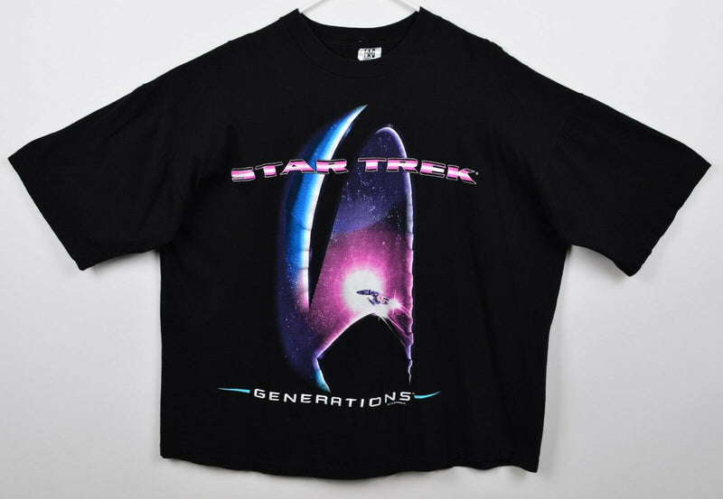 Vtg 1994 Star Trek Generations Men's Sz XL Movie Space Sci-Fi Graphic T-Shirt