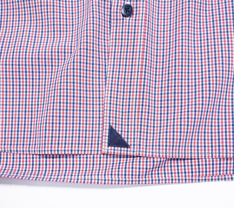 UNTUCKit XL Long Sleeve Shirt Men's Red Blue Check Button-Front Casual