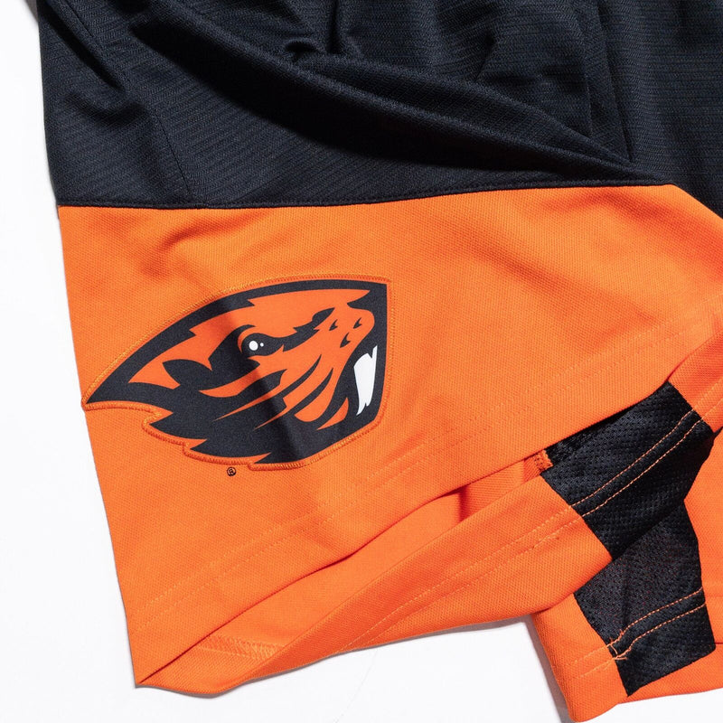 Oregon State Beavers Nike Basketball Shorts Men's Large Black Orange Stretch