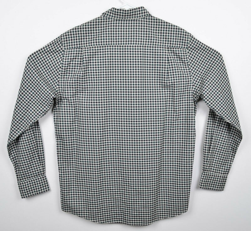 Rodd & Gunn Men's Medium Original Fit Green Black Plaid Check Long Sleeve Shirt