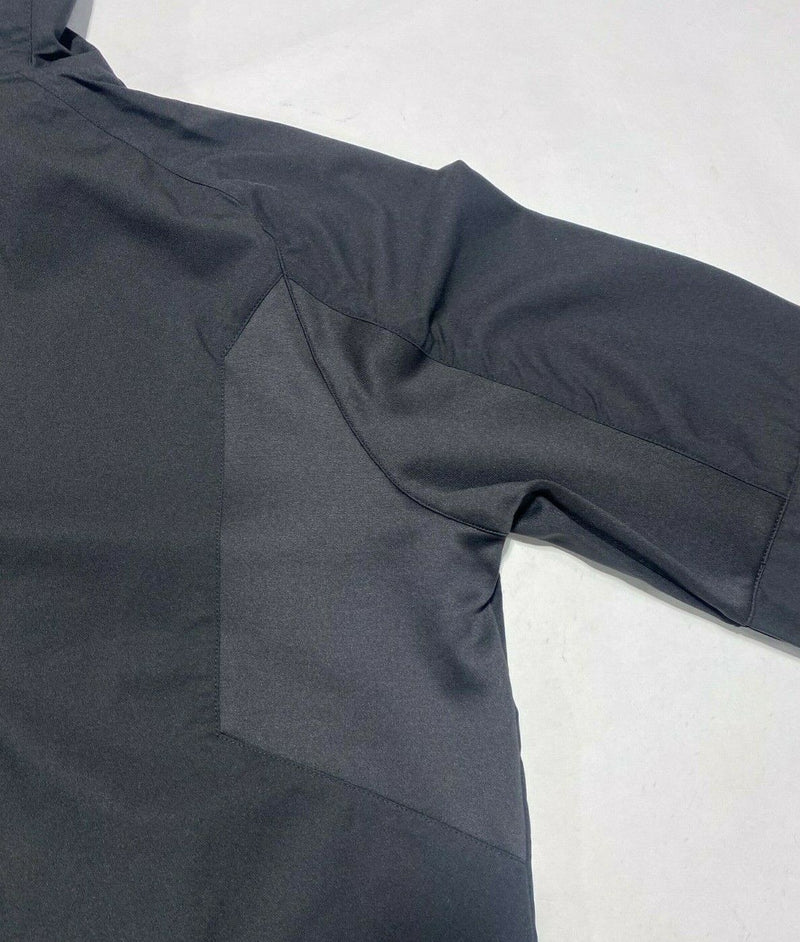 CCM Hockey Anorak Team Jacket Solid Black Hooded 1/4 Zip Men's XL