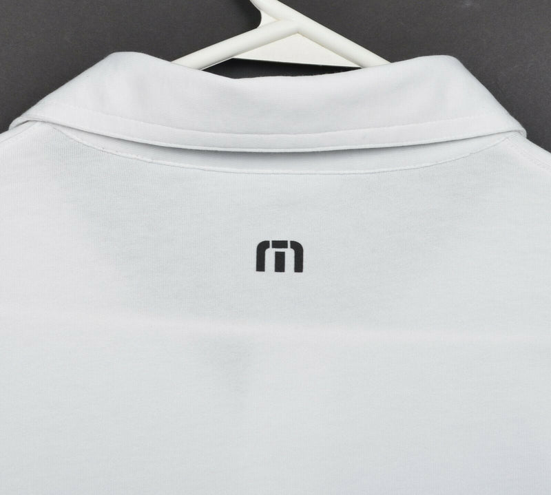 Travis Mathew Men's Sz Medium White Diamond Logo Golf Polo Shirt NWT