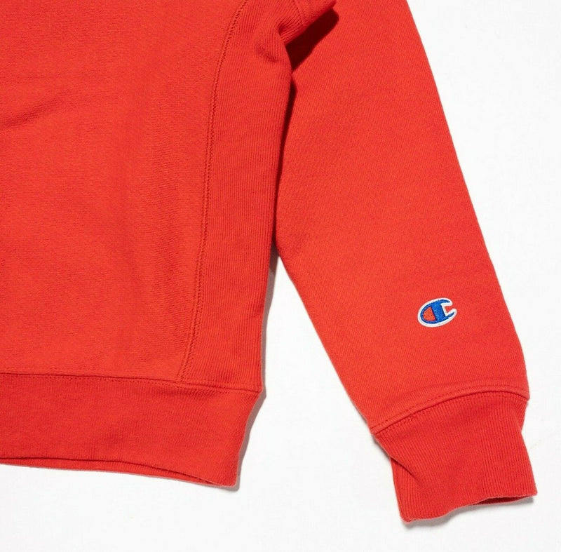 Champion Reverse Weave Sweatshirt Women's Large Red Pullover Heavyweight Logo