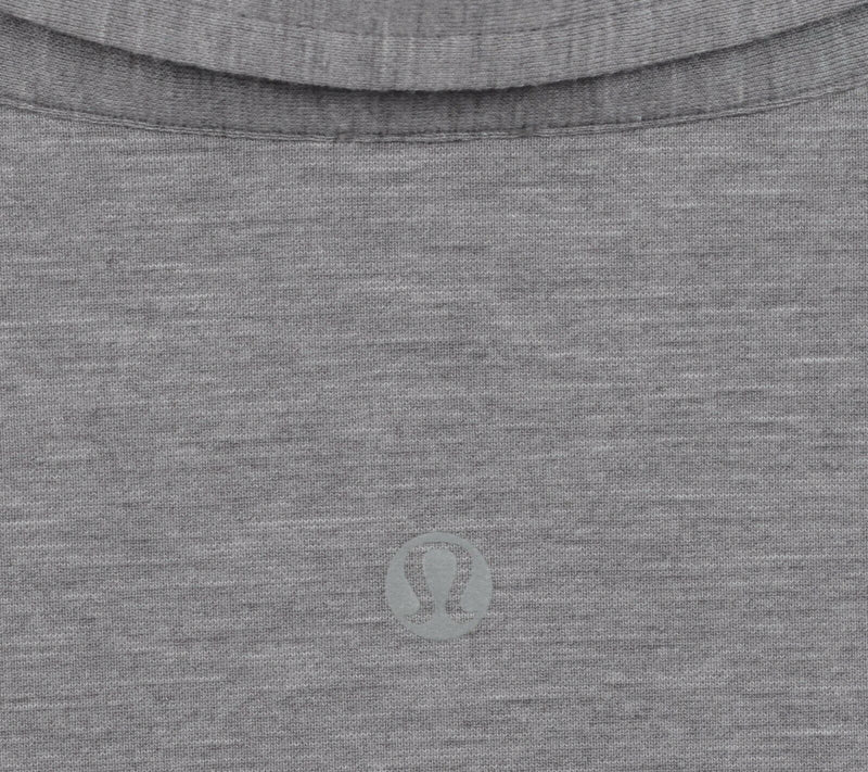 Lululemon Men's Large? Heather Gray Athleisure Spread Collar Wicking Polo Shirt