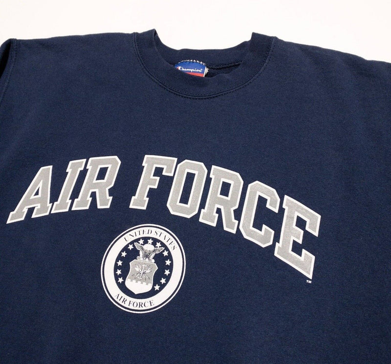 Vintage Air Force Sweatshirt Men's Medium Champion Academy Blue Crewneck 90s