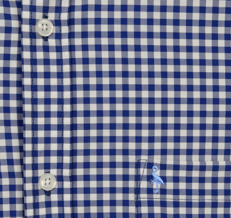 Tailorbyrd Men's Medium Polyester Spandex Blue Gingham Check Performance Shirt