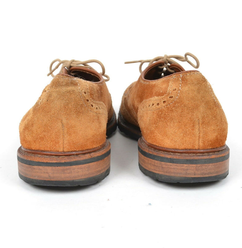 Allen Edmonds Men's 10D "Big Sur" Wingtip Oxfords Brown Suede Dress Shoes 27831