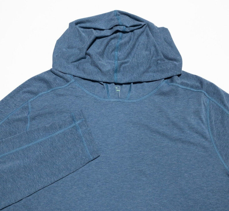 Stio Hoodie Men's Large Pullover Wicking Stretch Blue Outdoor Casual Lightweight