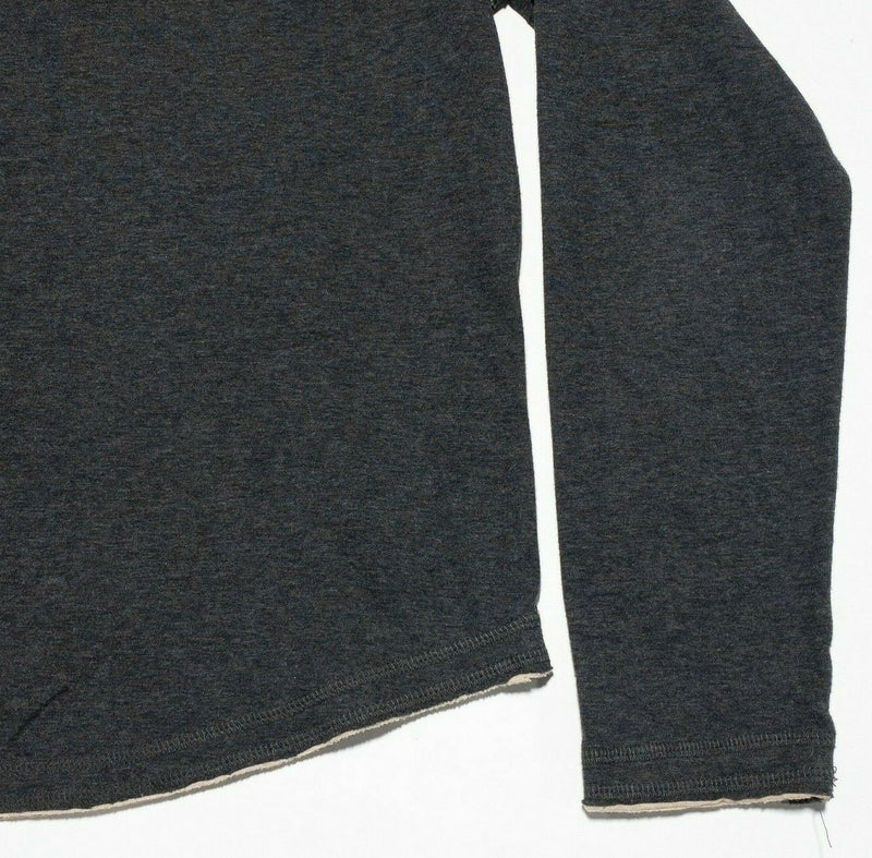 Carbon 2 Cobalt Henley Collar Double-Layer Cotton Poly Blend T-Shirt Men's Small