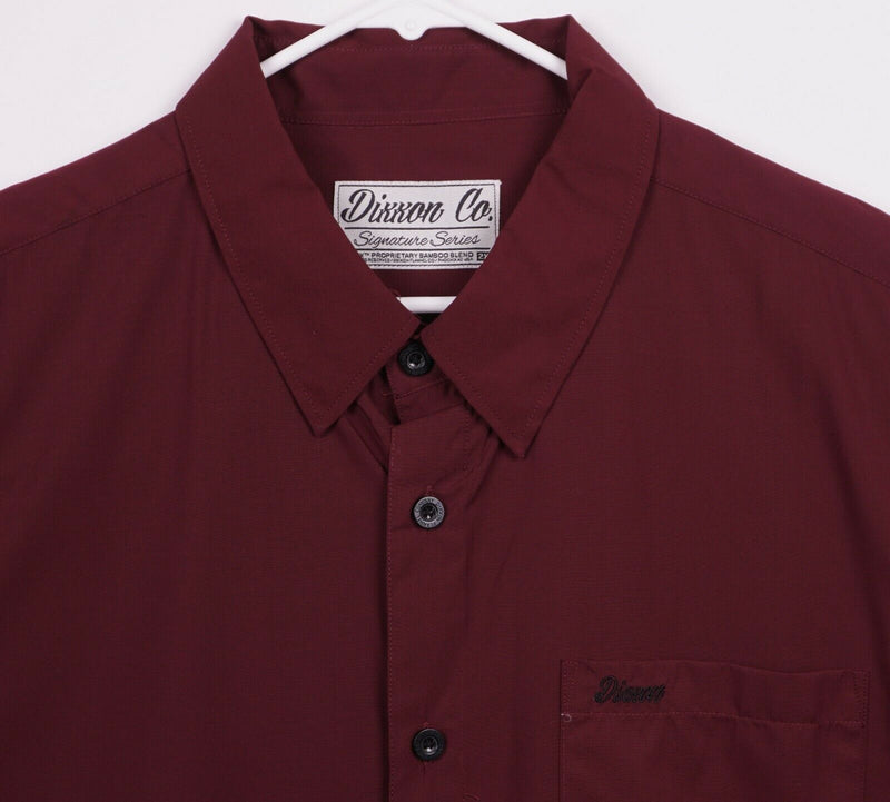 Dixxon Flannel Co Men's Sz 2XL Bamboo Polyester Blend Burgundy Red Button Shirt