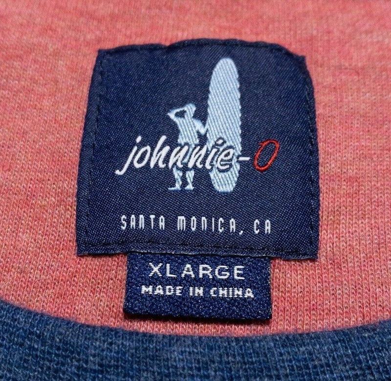 johnnie-O Sweatshirt Men's XL Pullover Crewneck Blue Preppy Surfer Logo