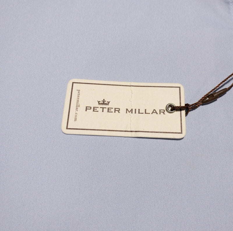 Peter Millar Crown Men's 18 X Long Performance Dress Shirt Blue Nylon Wicking