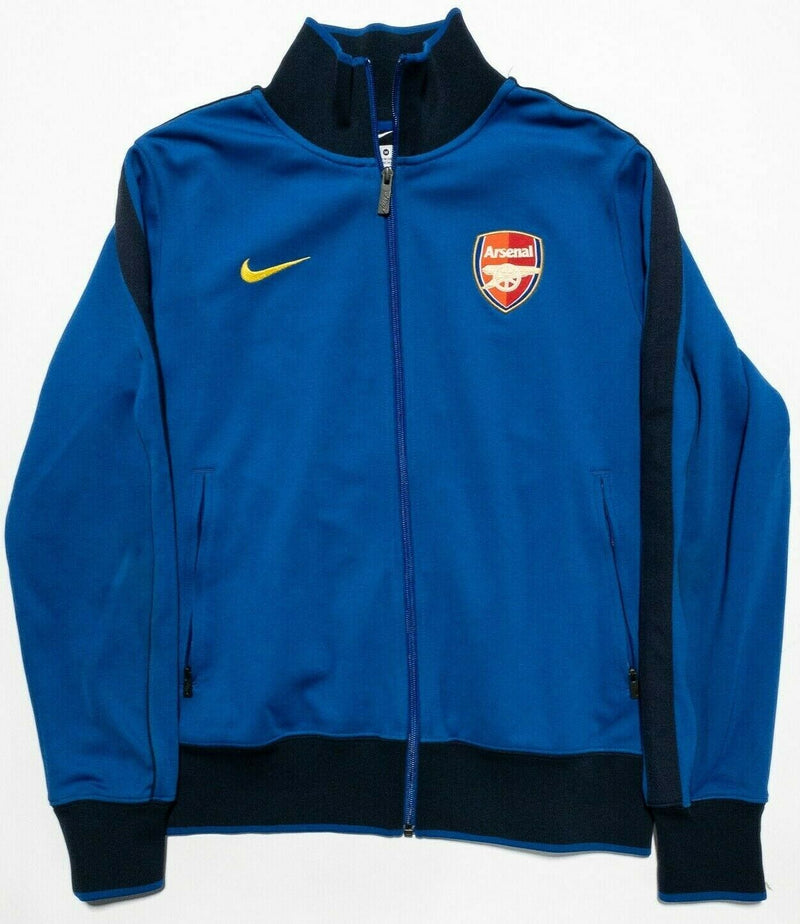 Arsenal FC Nike Men's Medium Blue Full Zip Soccer Football Warm-Up Jacket