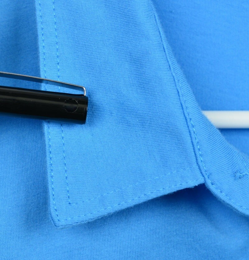 Johnnie-O Men's Sz XL Solid Blue Mist Surfer Logo Pocket Polo Shirt