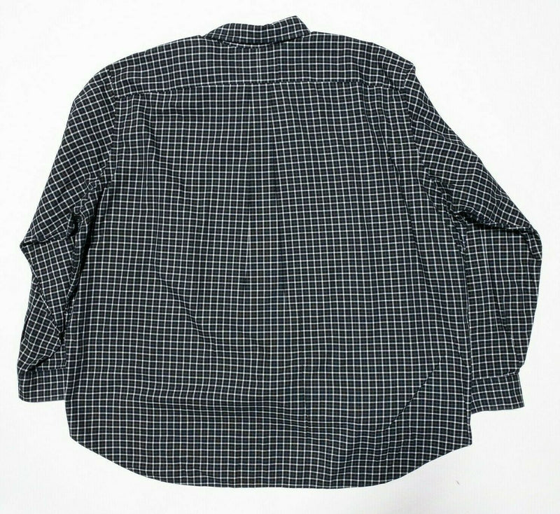 Polo Ralph Lauren 3XB Long Sleeve Men's Button-Down Shirt Black Plaid Pony Big