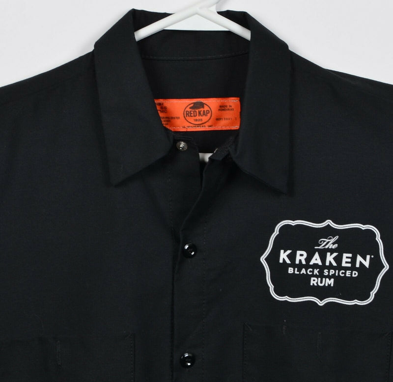 The Kraken Black Spiced Rum Men's Medium Red Kap Work Delivery Uniform Shirt