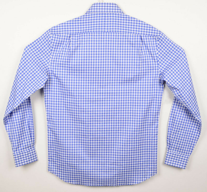 Todd Snyder Men's 15.5 34/35 (Medium) Blue Gingham Check Button-Front Shirt