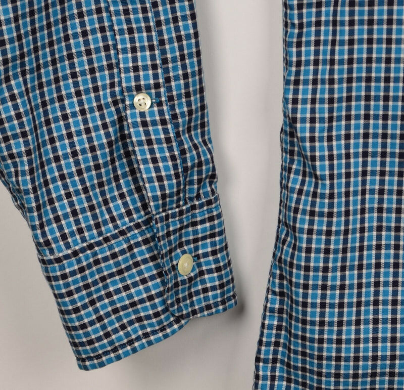 J. Press Men's 2XL Blue Plaid Trunk Club Exclusive Long Sleeve Button-Down Shirt