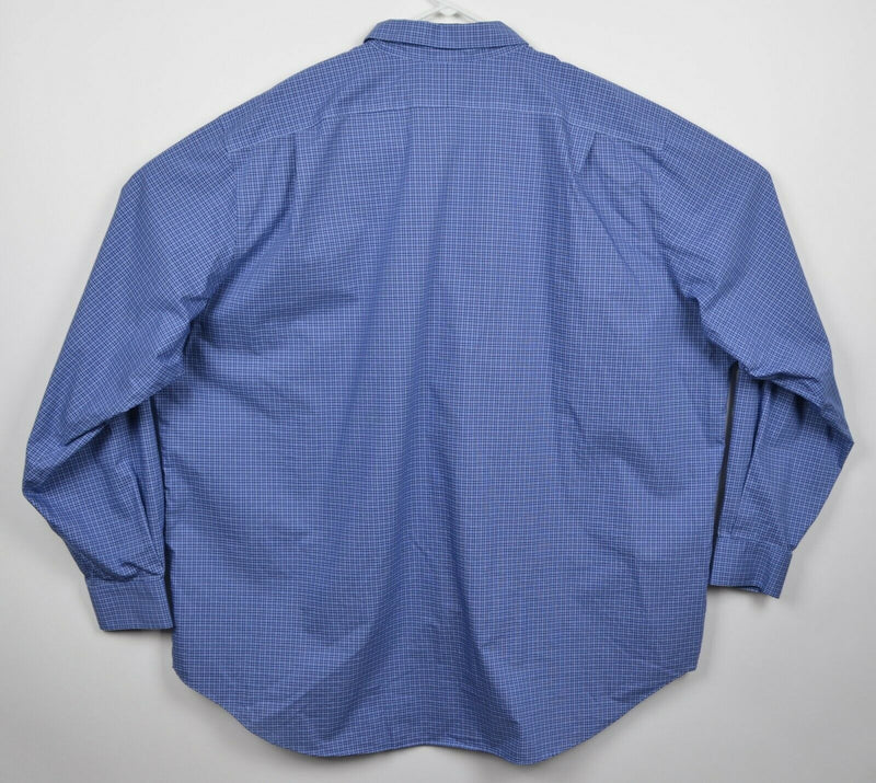 Polo Ralph Lauren Men's 4XLT Tall EasyCare Blue Plaid Pony Button-Front Shirt