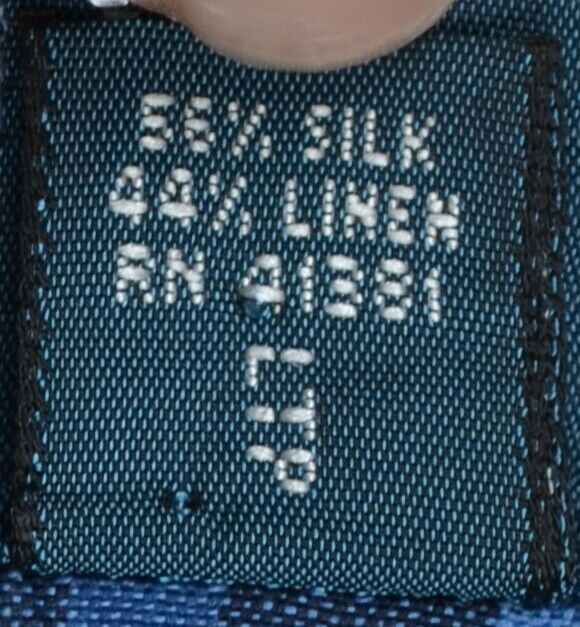 Polo Ralph Lauren Men's Large Silk Linen Blend Blue Plaid Button-Front Shirt