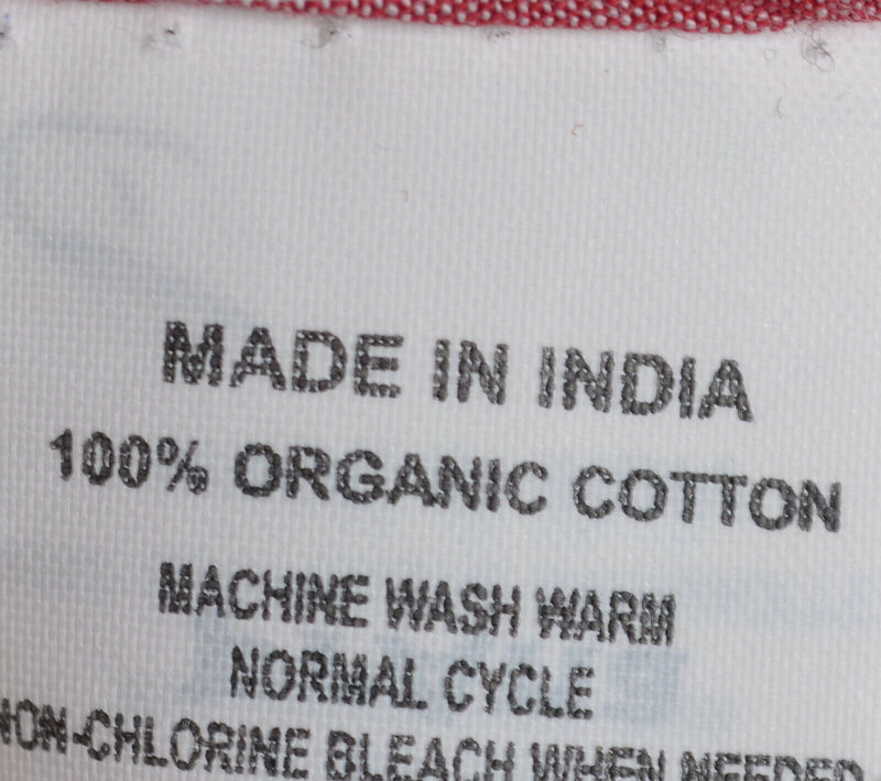 Prana Men's XL Red Striped Geometric Organic Cotton Button-Front Shirt