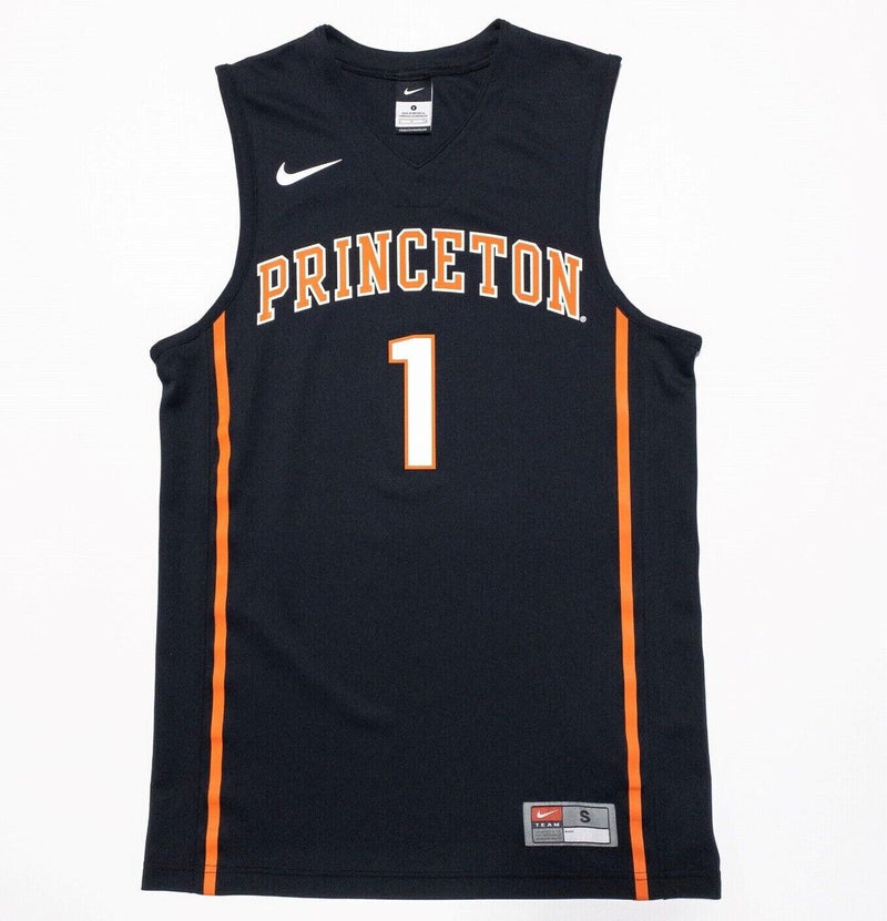 Princeton Tigers Nike Team Basketball Jersey Men's Small Black Orange Replica