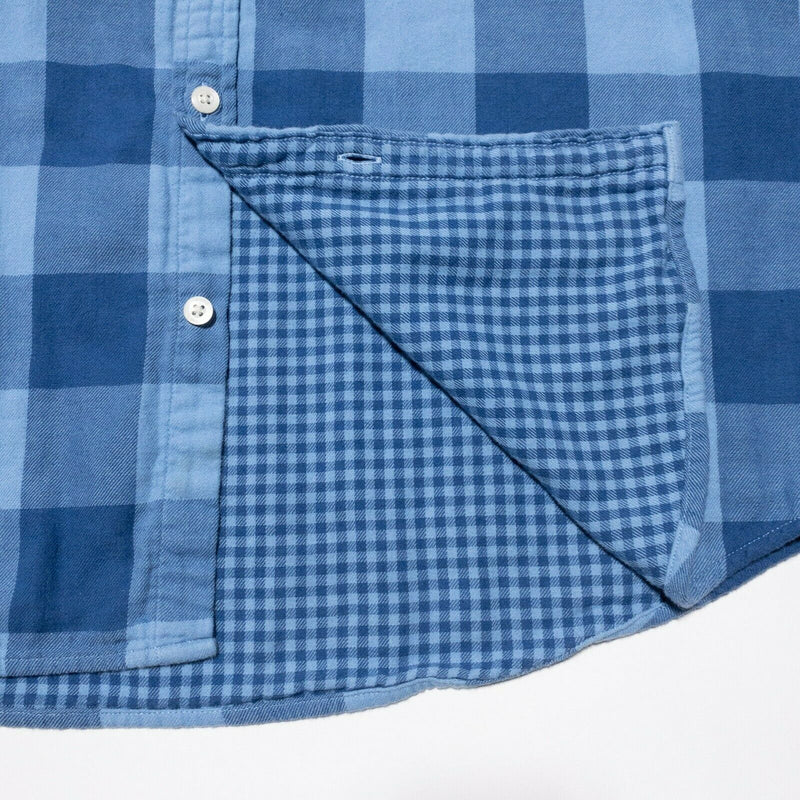 Vineyard Vines Tucker Shirt Double-Layer Flannel Blue Check Whale Men's XL Slim