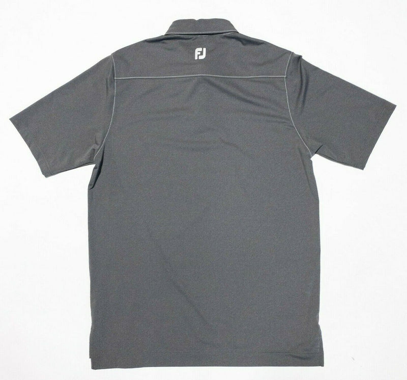 FootJoy Golf Shirt Large Athletic Fit Men's Polo Pocket Gray Wicking Stretch