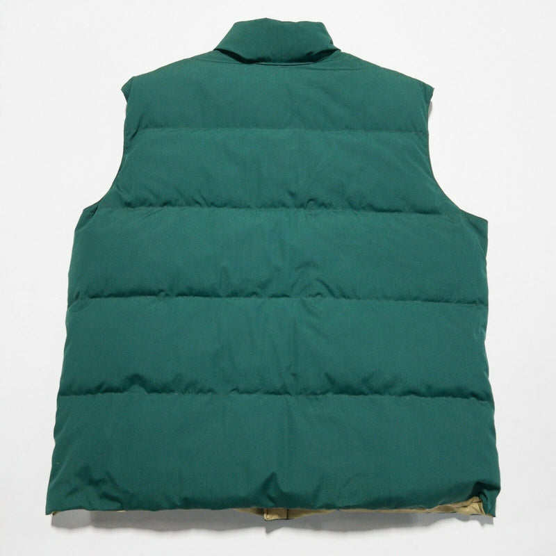 Vintage 80s ALTRA Men's XL Down Puffer Solid Green Ski Winter Vest