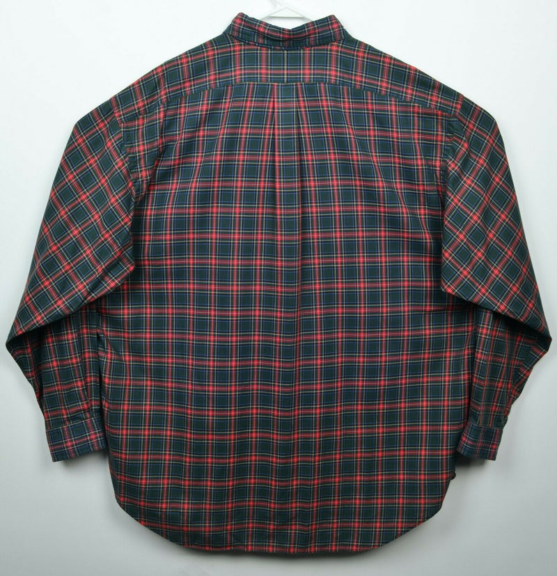 Polo Ralph Lauren Men's 2XL Red Green Tartan Plaid "Blake" Button-Down Shirt